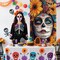 Day of The Dead Door Cover Dia De Los Muertos Backdrop (Gothic) 70"L x 35"W